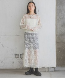 JEANASIS ワンピース 2WAYパネルレースワンピース/286150