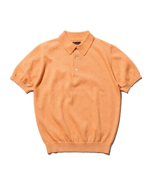 BEAMS+（ビームスプラス） ポロシャツ ブークレ ニット ポロシャツ