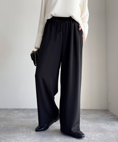 ※ミー　FENNEL 新品.*˚‧とろみ素材ストレート綺麗めパンツ fredy emue パンツ 「累計販売数4万本突破！」とろみツイル