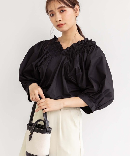 「fifth」 7分袖ブラウス M ブラック レディース_画像3