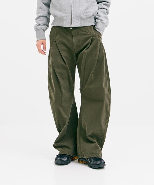 CONZ ワイドパンツ チノパン DUCK CURVED PANTS メンズ : ZOZOTOWN