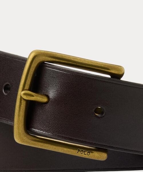 POLO RALPH LAUREN ベルト ロゴプラーク レザー メンズ