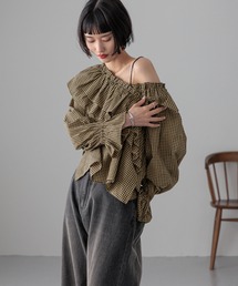 ブラウス シャツ アシメフリルギャザーブラウス　 288147 レディース｜ZOZOTOWN Yahoo!店
