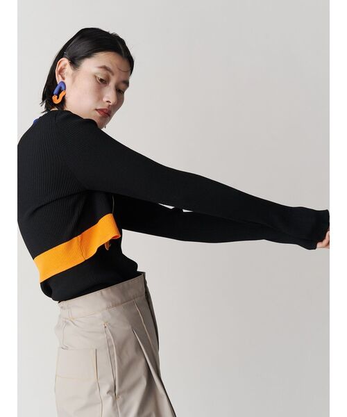 新品♡UN3D. ショートニットジップカーデ　short kt zip cd 黒 新品♡UN3D. ショートニットジップカーデ short kt zip cd 黒