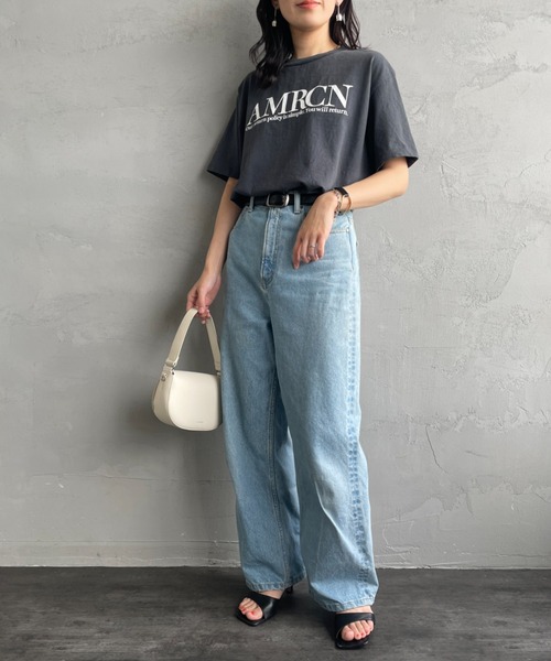 アメリカーナ　ジーンズファクトリー　別注　Tシャツ AMERICANA tシャツ 「FUDGE 7月号掲載」「Americana×JEANS