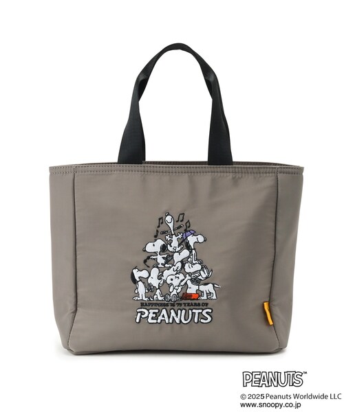 PEANUTS トートバッグ 「PEANUTS75th」ナイロン刺繍トート レディース