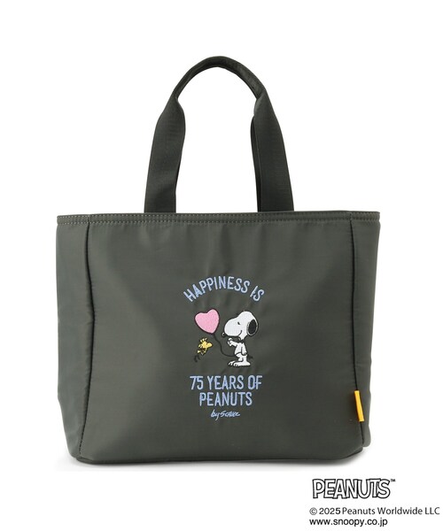 PEANUTS トートバッグ 「PEANUTS75th」ナイロン刺繍トート レディース