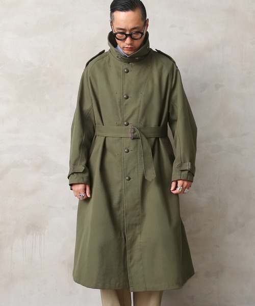 WAIPER.inc ステンカラーコート L オリーブ メンズ : ZOZOTOWN Yahoo