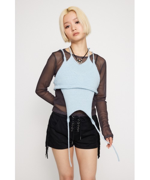 LAGUA GEM（ラグアジェム） キャミソール 2PIECE KNIT ビスチェ