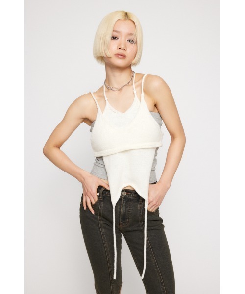 LAGUA GEM（ラグアジェム） キャミソール 2PIECE KNIT ビスチェ