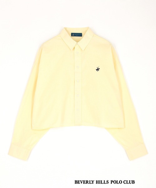 ブラウス シャツ 「BEVERLY HILLS POLO CLUB」クロップド レギュラーカラー シャツ レディース セール】【BEVERLY HILLS POLO CLUB】クロップド レギュラー