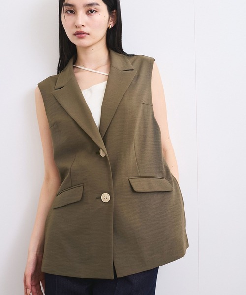 VIS（ビス） ベスト ジレ 「セットアップ対応」サイド深スリット