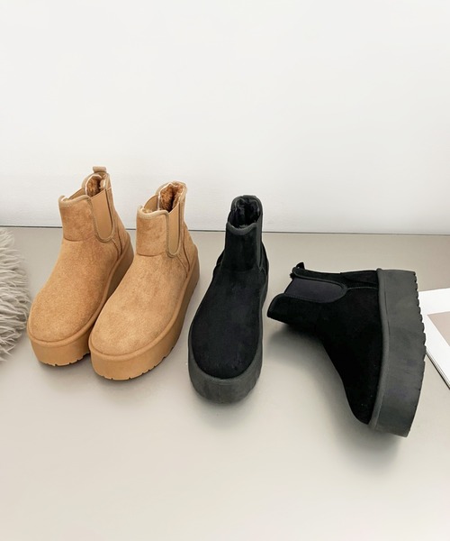 「Shoes in Closet」 ムートンブーツ S キャメル レディース_画像6