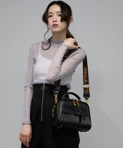 pumpkin port ショルダーバッグ バッグ ロゴベルト付Wファスナー