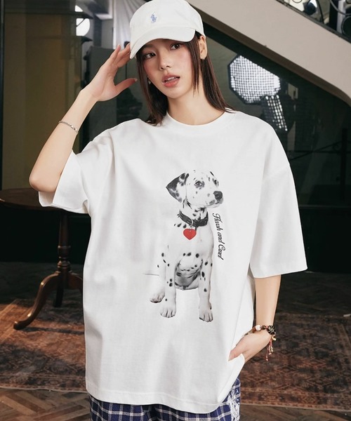 アディカラー オーバーサイズ半袖Tシャツ ホワイト ｜アパレル