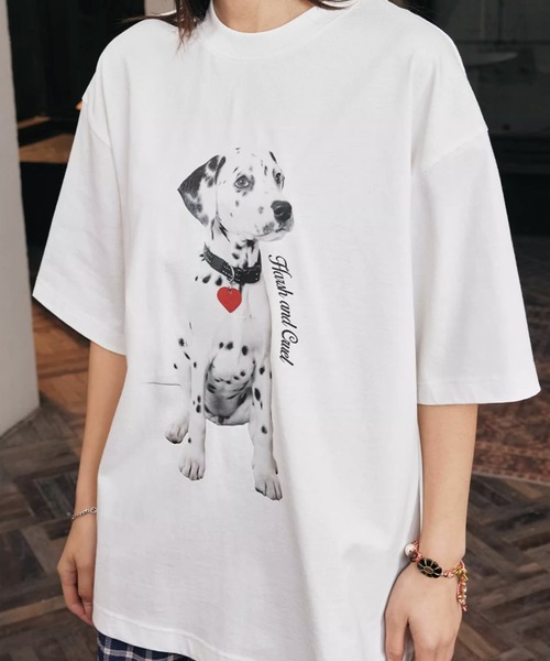 セルシアンTシャツ HARSH AND CRUEL tシャツ グラフィックダルメシアンTシャツ ユニ