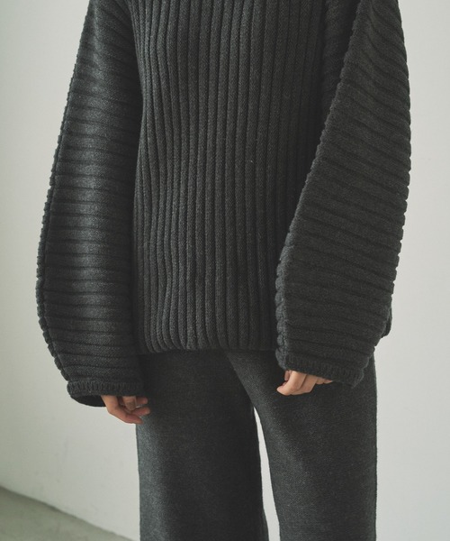 「Audrey and John Wad」 Vネックニット FREE ライトグレー レディース_画像6