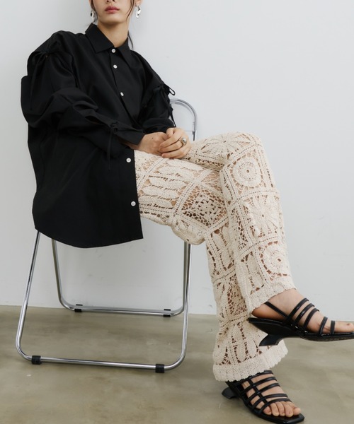 DFFUR. パンツ トーションパネルレースパンツ レディース : ZOZOTOWN