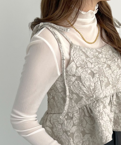 美品☆2024SSドゥロワー フラワージャガードキャミソール 美品☆2024SS