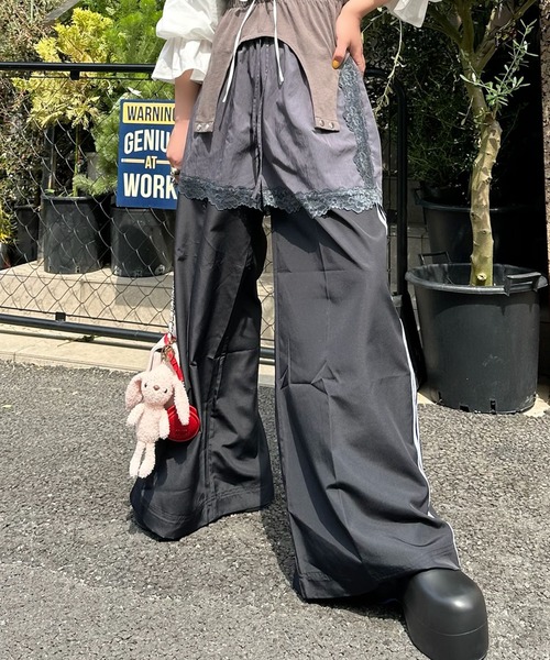 Alley Tokyo スカート+パンツ Alley Tokyo パンツ レースラインチェックパンツ レディース