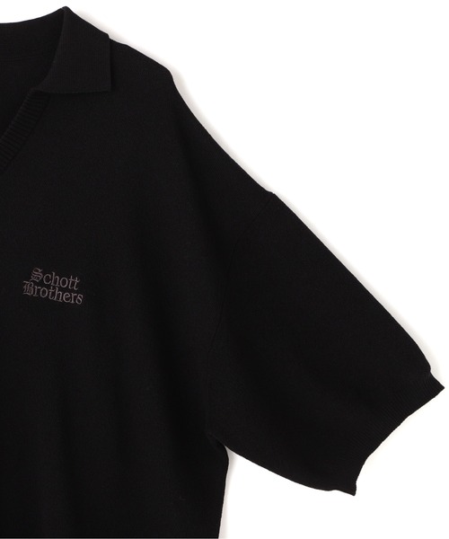 トップス SCHOTT BS SKIPPER KNIT Schott N.Y.C ポロシャツ Schott/ショット/B.S SS SKIPPER KNIT