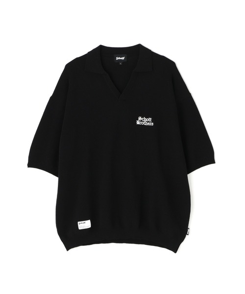 トップス SCHOTT BS SKIPPER KNIT Schott N.Y.C ポロシャツ Schott/ショット/B.S SS SKIPPER KNIT