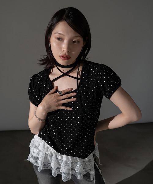 トップス mignon apres jour mignon tシャツ チョーカートップス「ZOZOTOWN限定