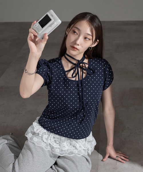 トップス mignon apres jour mignon tシャツ チョーカートップス「ZOZOTOWN限定