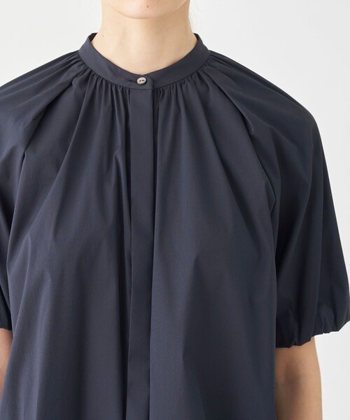 TOMORROWLAND collection◆半袖ブラウス/36/コットン/NVY/ストライプ/13-01-32-01203 TOMORROWLAND(トゥモローランド) / 半袖ブラウス/36/コットン