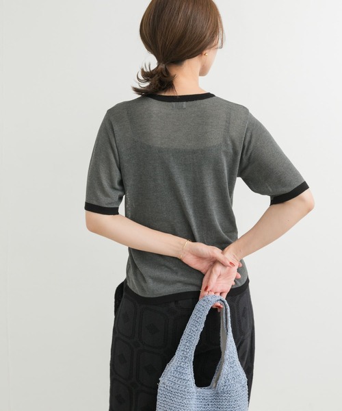URBAN RESEARCH DOORS ニット セーター リンガー半袖ニットT