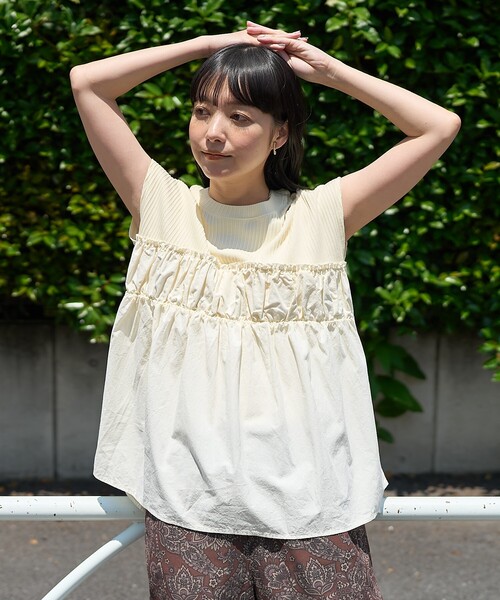 FREAK'S STORE（フリークスストア） tシャツ アーミーリブ コンビ