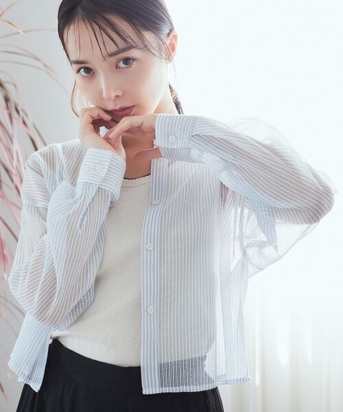 ブラウス シャツ UNISEX フリンジストライプシャツ レディース 楽天市場】【取り寄せ対応】シャツ ブラウス ショート丈