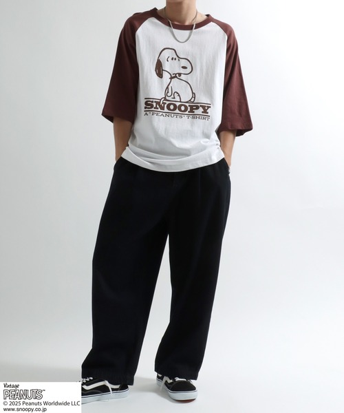 ☘️新品 フィルメランジェ×ヴィンテージピーナッツ スヌーピー 半袖Ｔシャツ L ☘️新品 フィルメランジェ×ヴィンテージピーナッツ スヌーピー