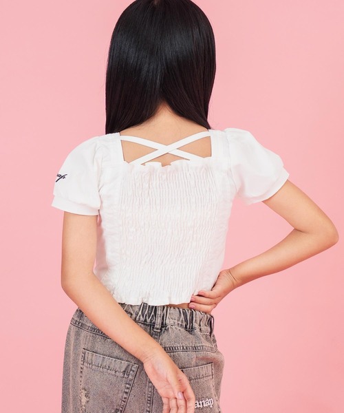 ANAP kids（アナップキッズ） tシャツ フロントジップパフスリトップス