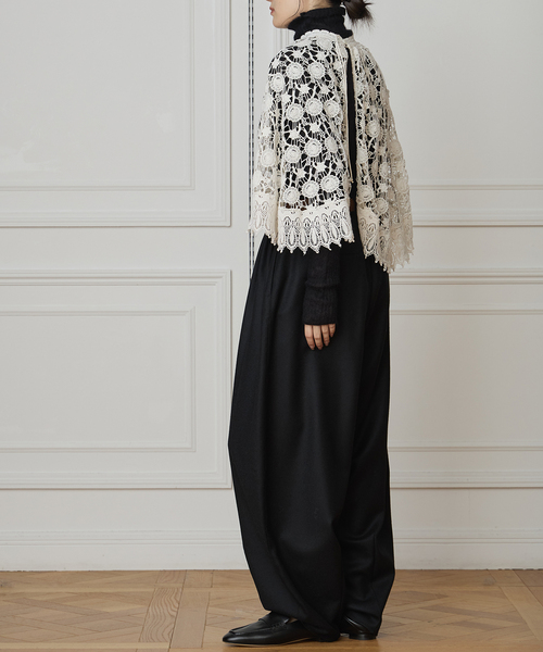 IENA LA BOUCLE（イエナラブークル） ブラウス シャツ レースポンチョ