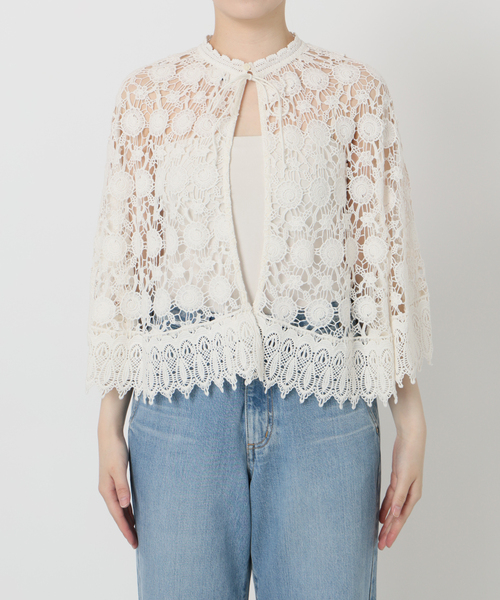 IENA LA BOUCLE（イエナラブークル） ブラウス シャツ レースポンチョ