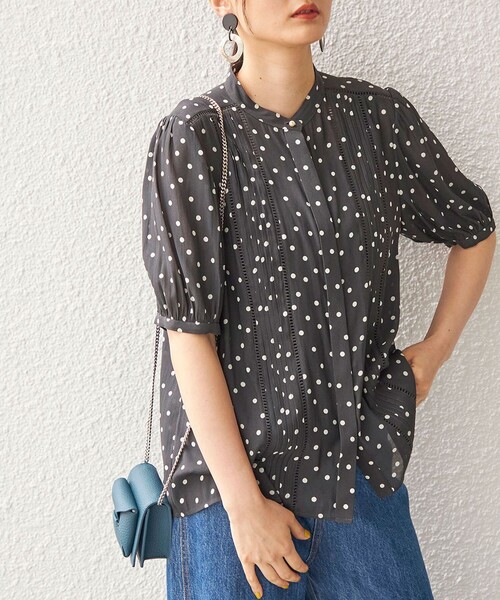 「SHIPS」 7分袖ブラウス ONE SIZE ブラック レディース