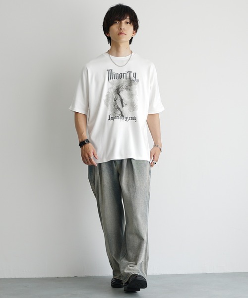 その他 iomani MinoriTY tシャツ 「MinoriTY」梨地ビッグドルマンスリット