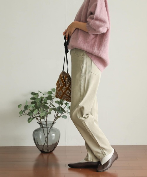 「URBAN RESEARCH DOORS」 加工デニムパンツ SMALL チャコールグレー レディース