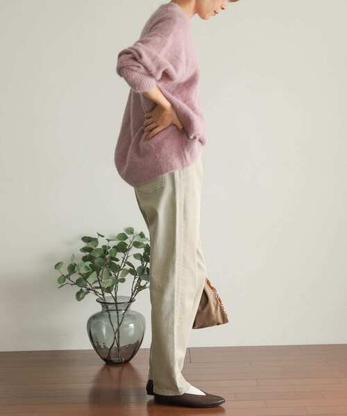 「URBAN RESEARCH DOORS」 加工デニムパンツ SMALL チャコールグレー レディース