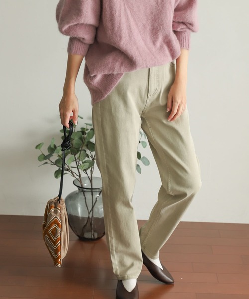 「URBAN RESEARCH DOORS」 加工デニムパンツ SMALL チャコールグレー レディース