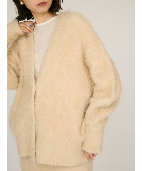 emmi カーディガン シャギーニットカーディガン レディース : ZOZOTOWN