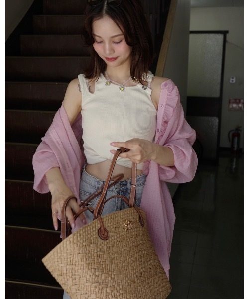 jumelle ブラウス シャツ ストライプシアーシャツ レディース