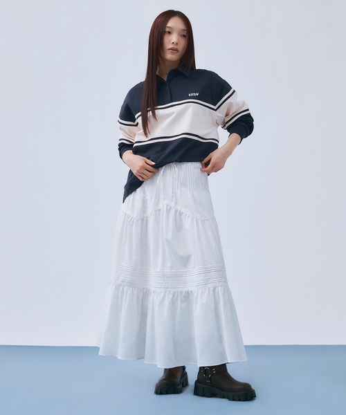 eimy istoire 「eimy istoire」 長袖ポロシャツ F ネイビー