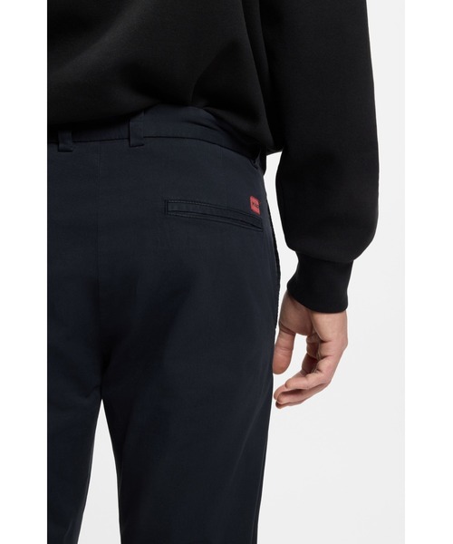 HUGO パンツ スリムフィットパンツ ストレッチコットンギャバジン