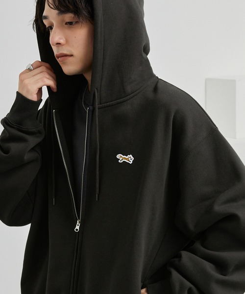 「PENNEYS」 「THEFOXCOLLECTION」ジップアップパーカー S ライトグレー レディース