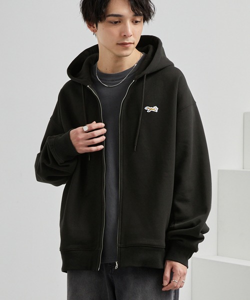 「PENNEYS」 「THEFOXCOLLECTION」ジップアップパーカー S ライトグレー レディース