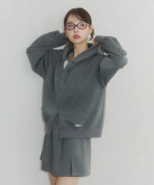Lallana（ララーナ） パーカー Lame coco zip-up hoodie / ラメココ