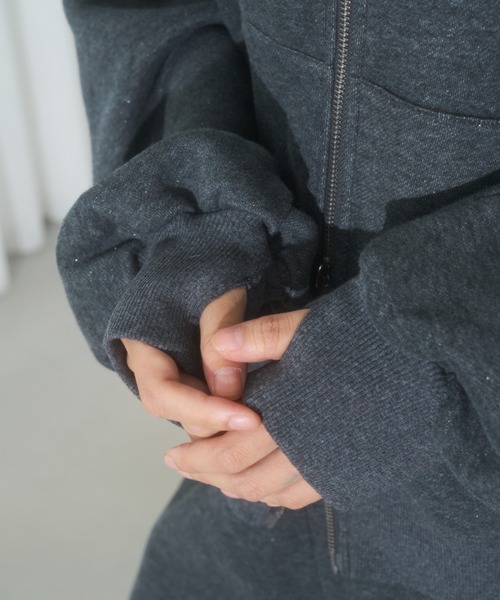 Lallana（ララーナ） パーカー Lame coco zip-up hoodie / ラメココ
