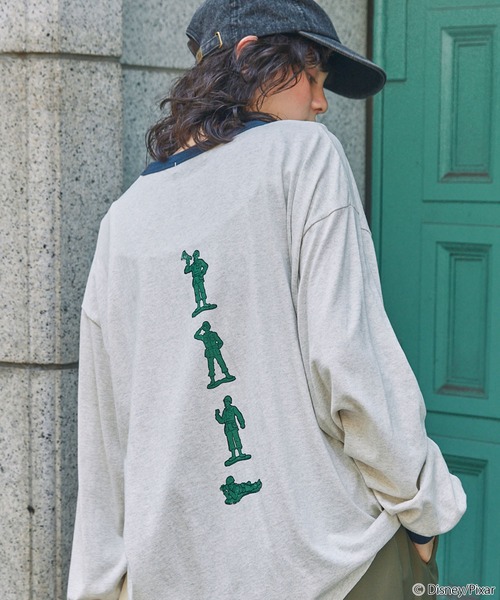 tシャツ 「PIXAR TOYSTORY」別注 ピクサー トイストーリー ヴィンテージライク アソートデザイン リンガー長袖Tシャツ レディース メン | PIXAR | 04